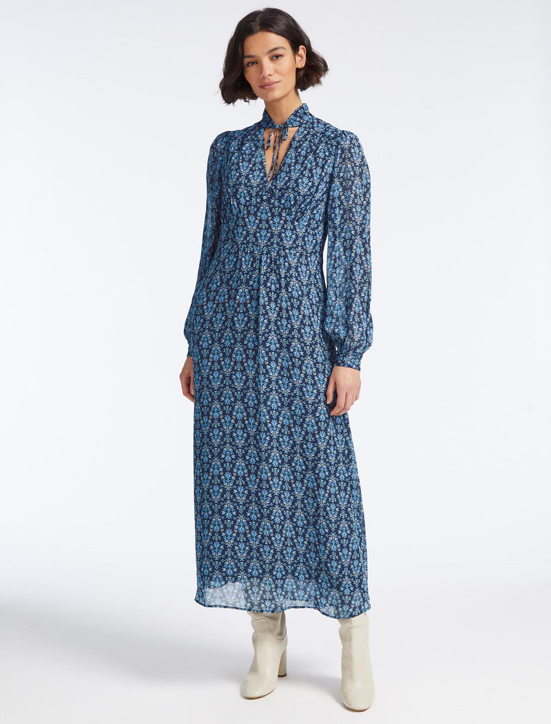 Luella Maxi Dress - Blue Folk Floral Print