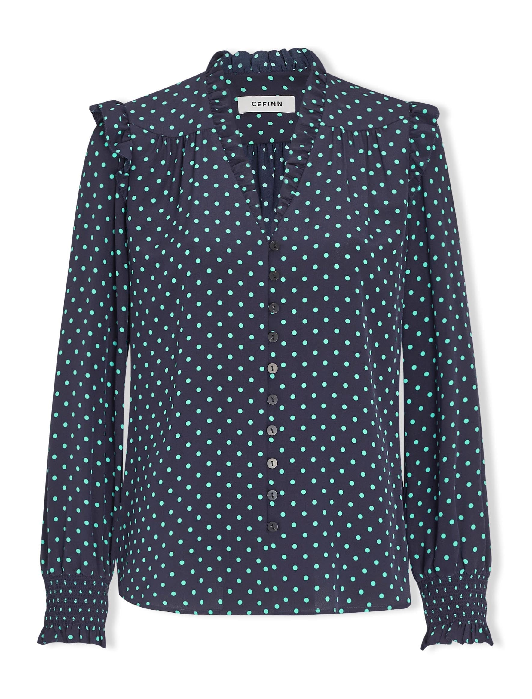 A Shirt Thing Stella Polka Dot Blouse