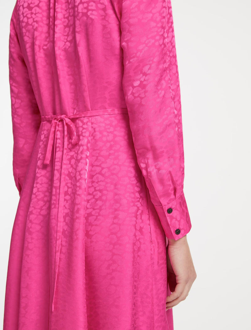 Astrid Silk Blend Maxi Dress - Hot Pink