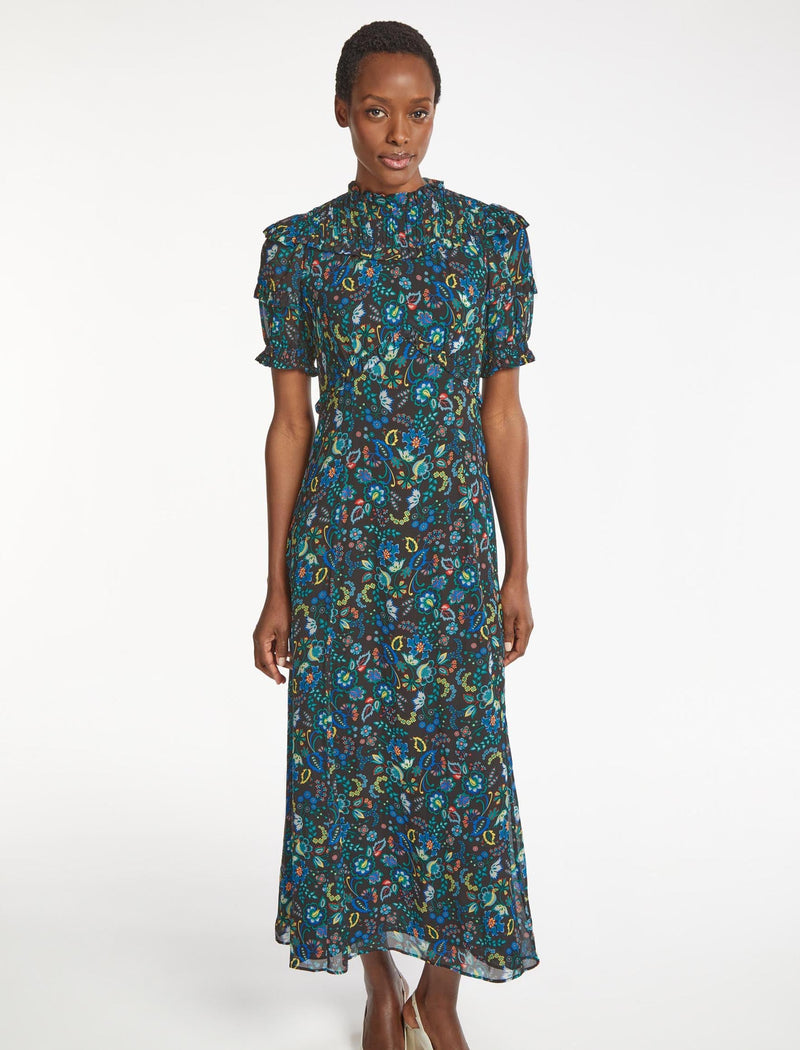 Voletta Maxi Dress - Multi Coloured Large Floral Print
