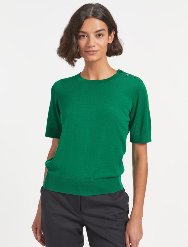 Brooke Merino Wool Jumper - Emerald Green
