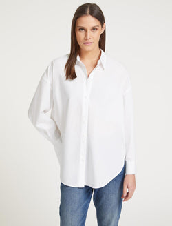 Sammy Organic Cotton Oversized Shirt - White