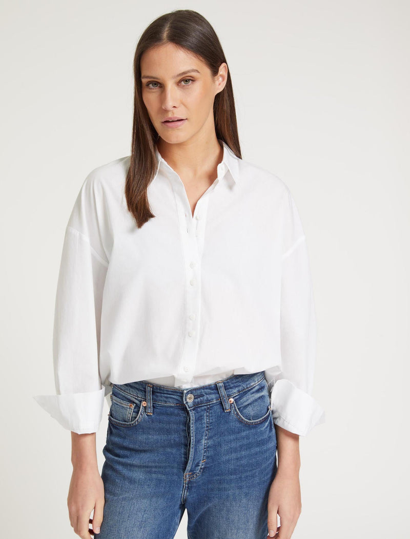 Sammy Organic Cotton Oversized Shirt - White