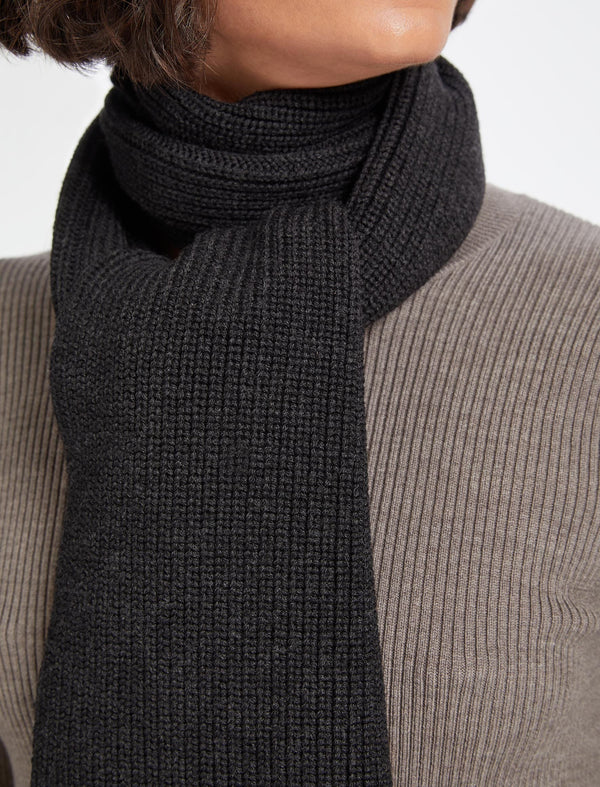 Sylvie Wool Scarf - Charcoal