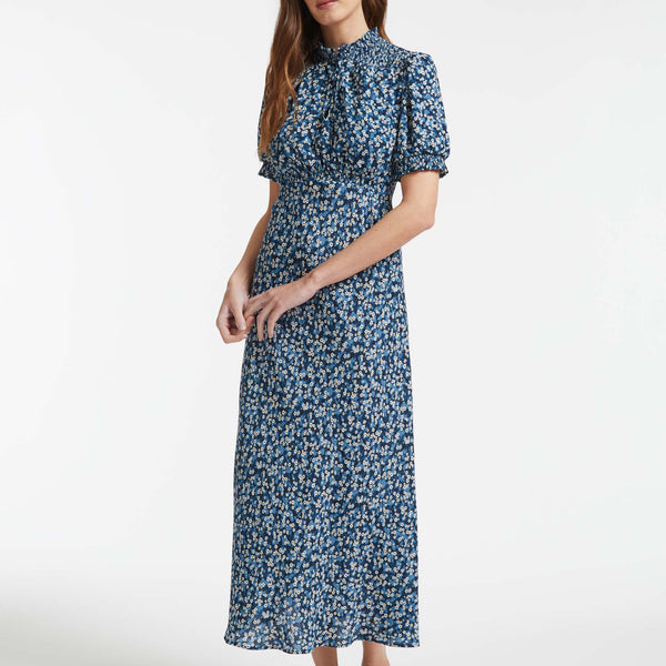 Irina Maxi Dress Blue Blossom Print