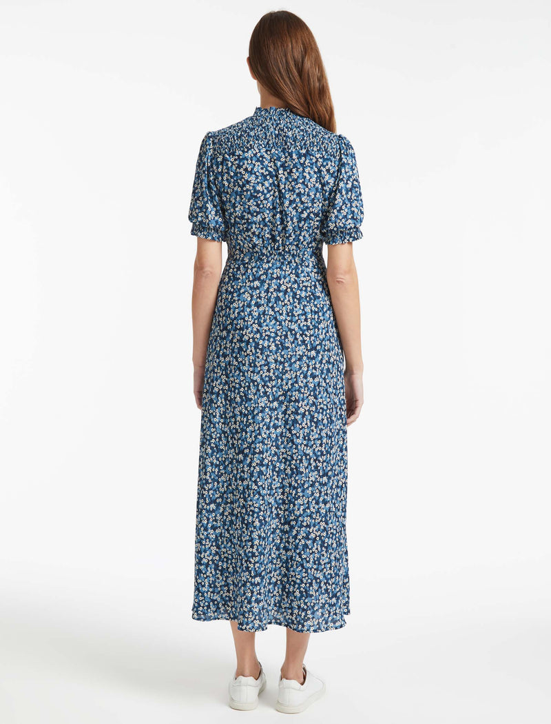 Irina Maxi Dress Blue Blossom Print